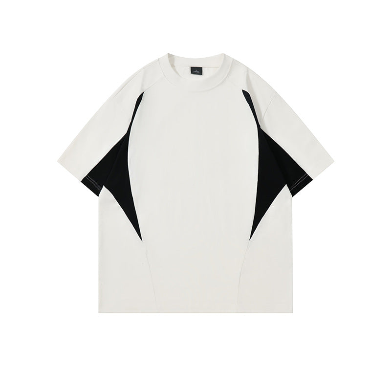 Men's Summer Patchwork Basketball T-Shirt