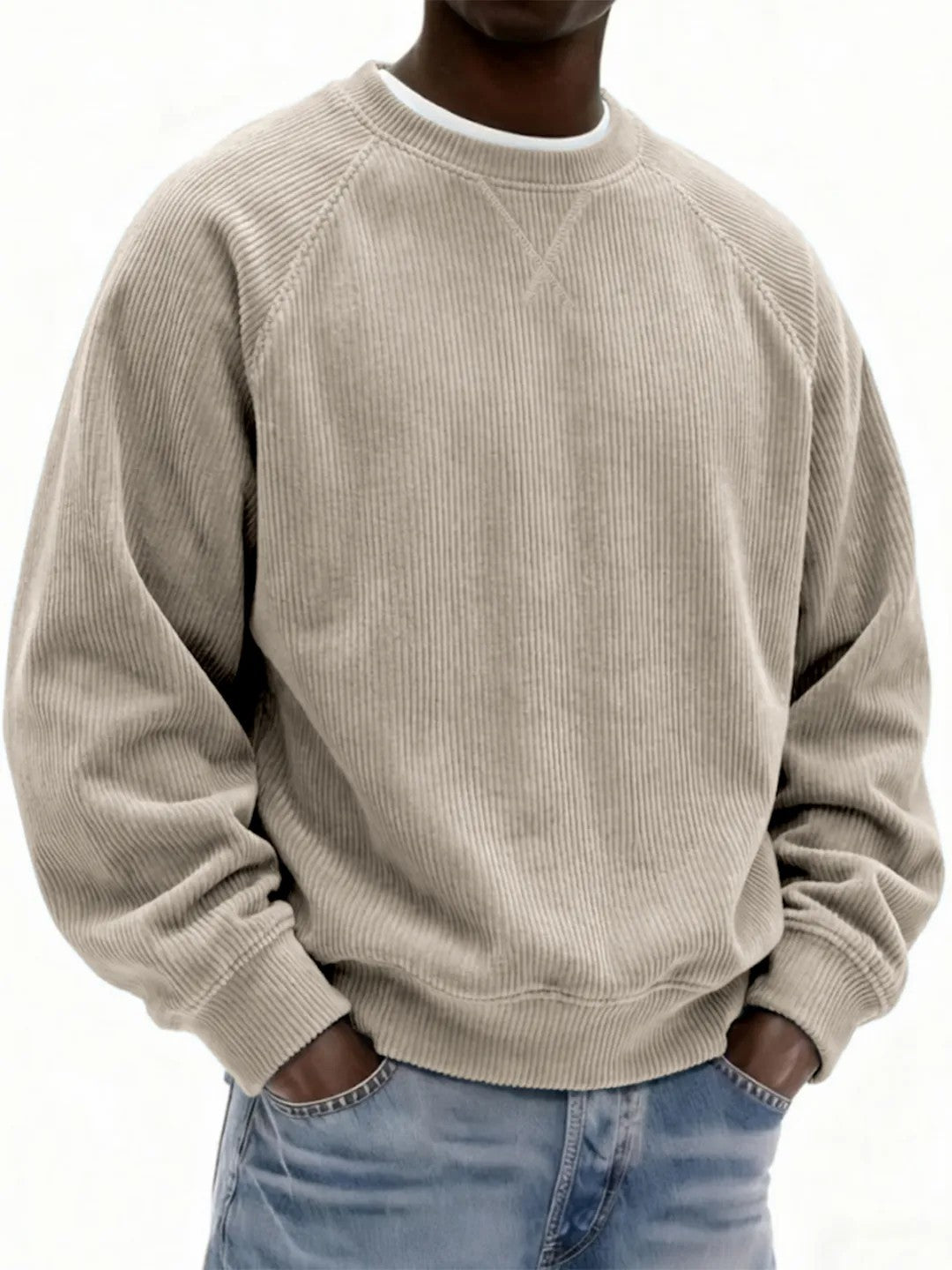 Mens Fashionable Simple And Relaxed Fit Sweatshirt