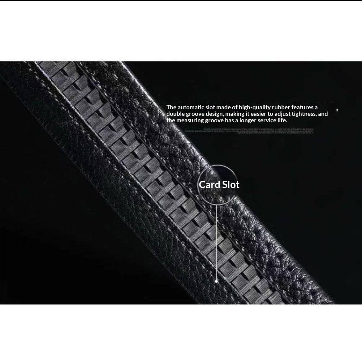 Mens Smooth Leather Belt With Automatic Buckle 1 Piece