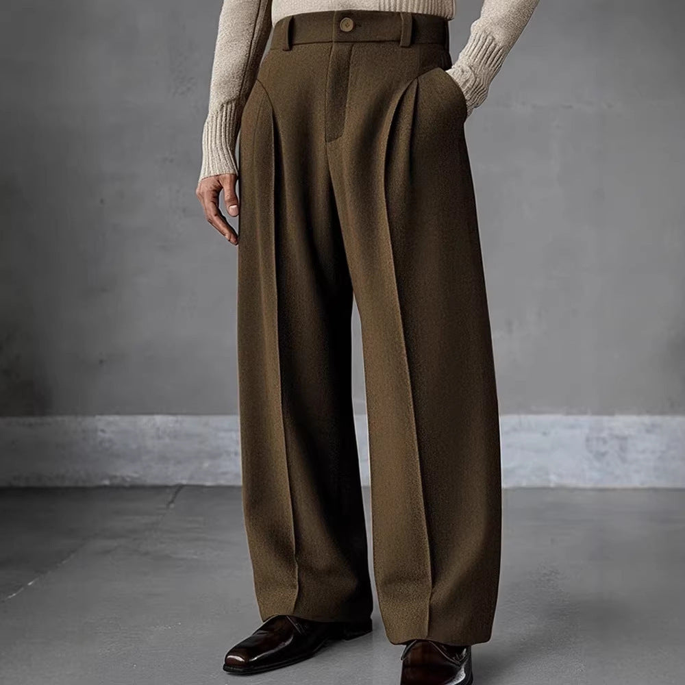 New Mens High-waisted Wide-leg Machete Pants
