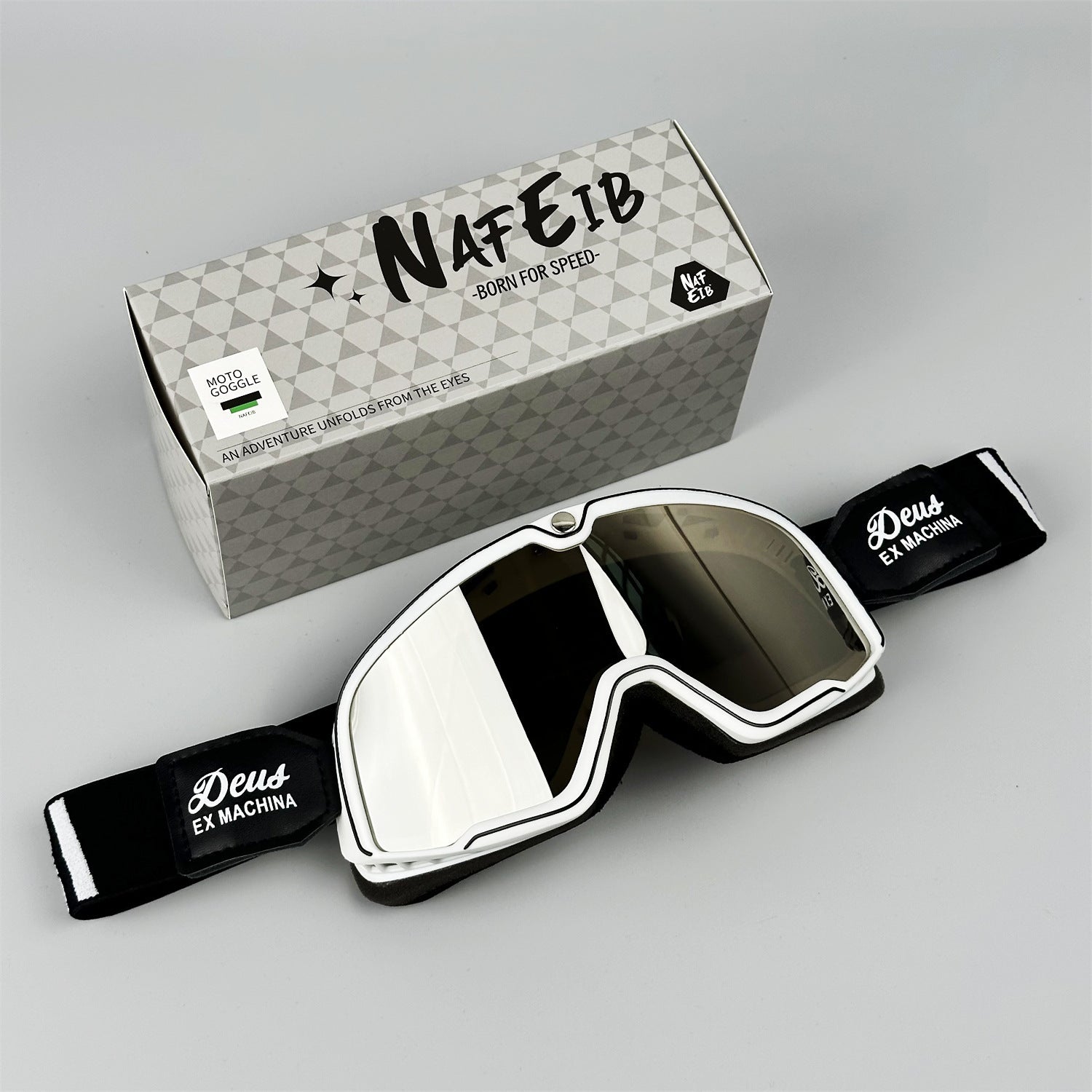 Retro-style DEUS Motorcycle Helmet Goggles