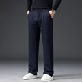 Straight-leg Loose-fit Wrinkle-resistant No-iron Mid-rise Stretch Dress Pantscasual Trousers