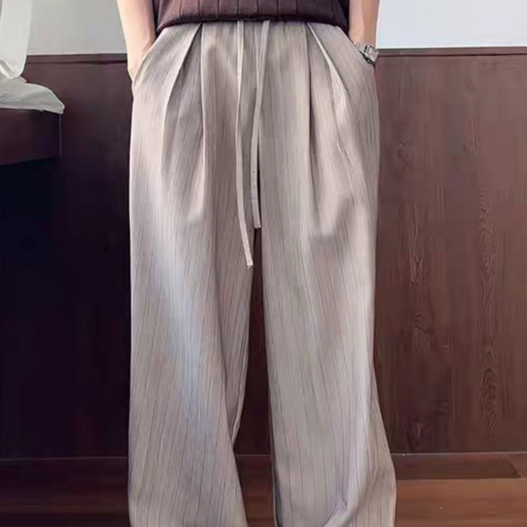 Mens Stylish Casual Loose-fitting Straight-leg Pants