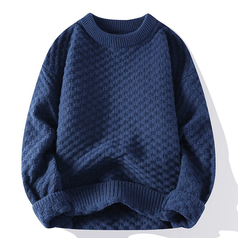 Mens Crew-Neck Sweater For Fall And Winter