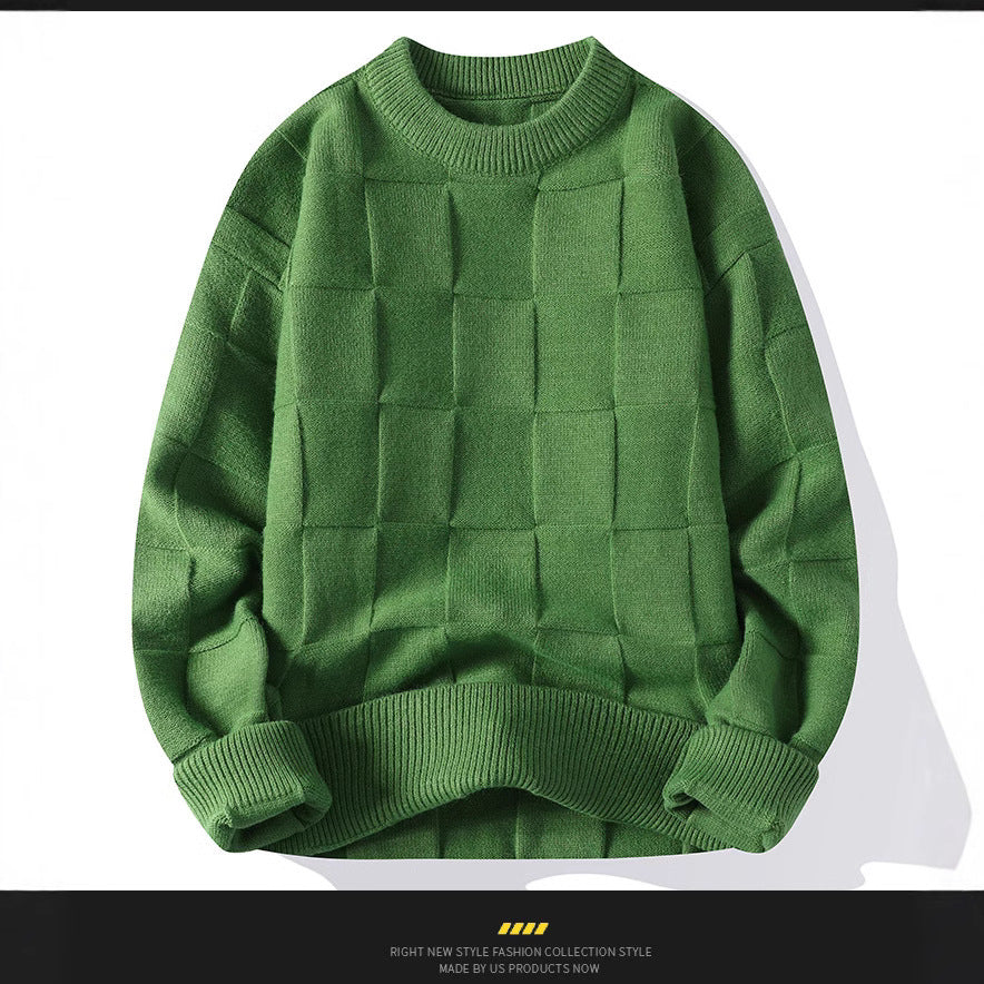 Stylish And Minimalist Design Mens Long Sleeve Crew Neck Top