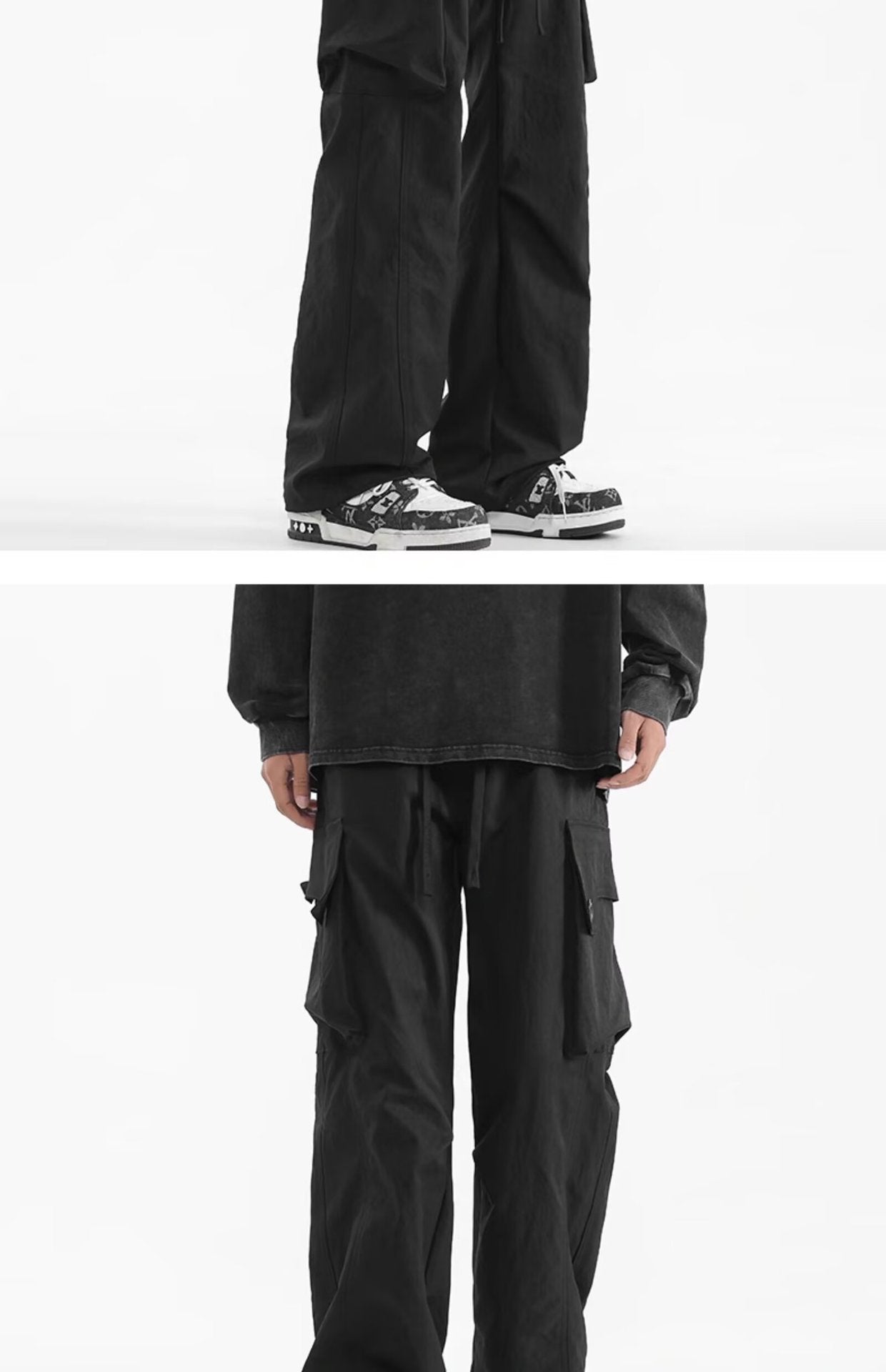 Mens Loose Casual Workwear Trousers For Summer