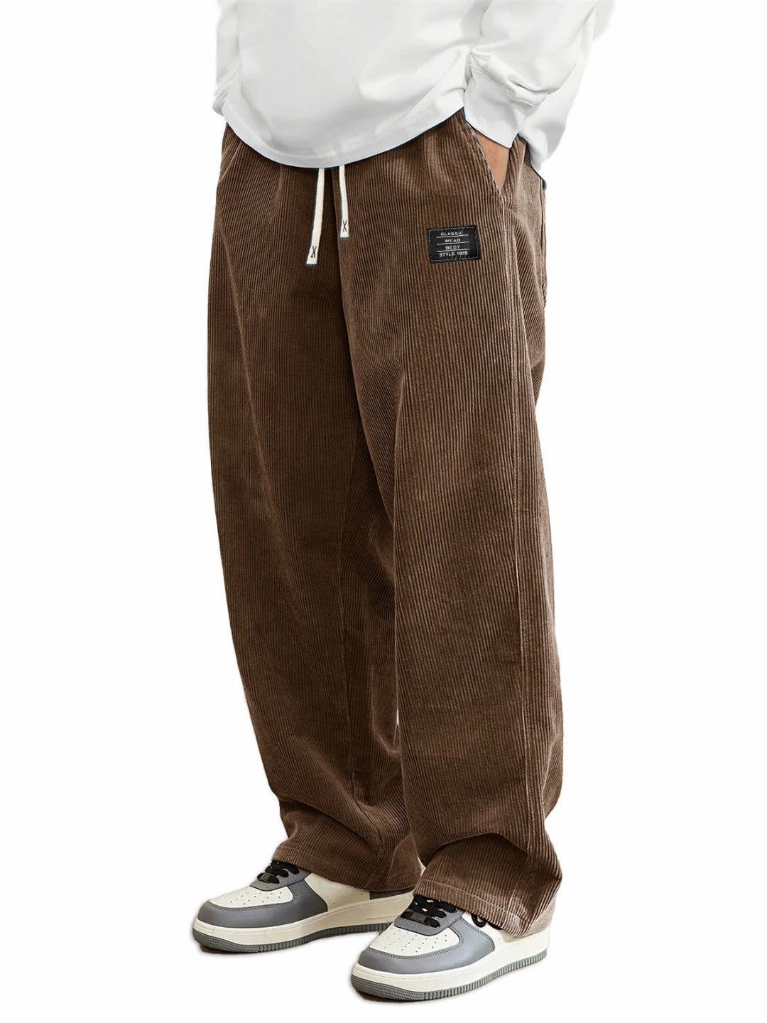 Mens Relaxed-fit Corduroy Casual Pants
