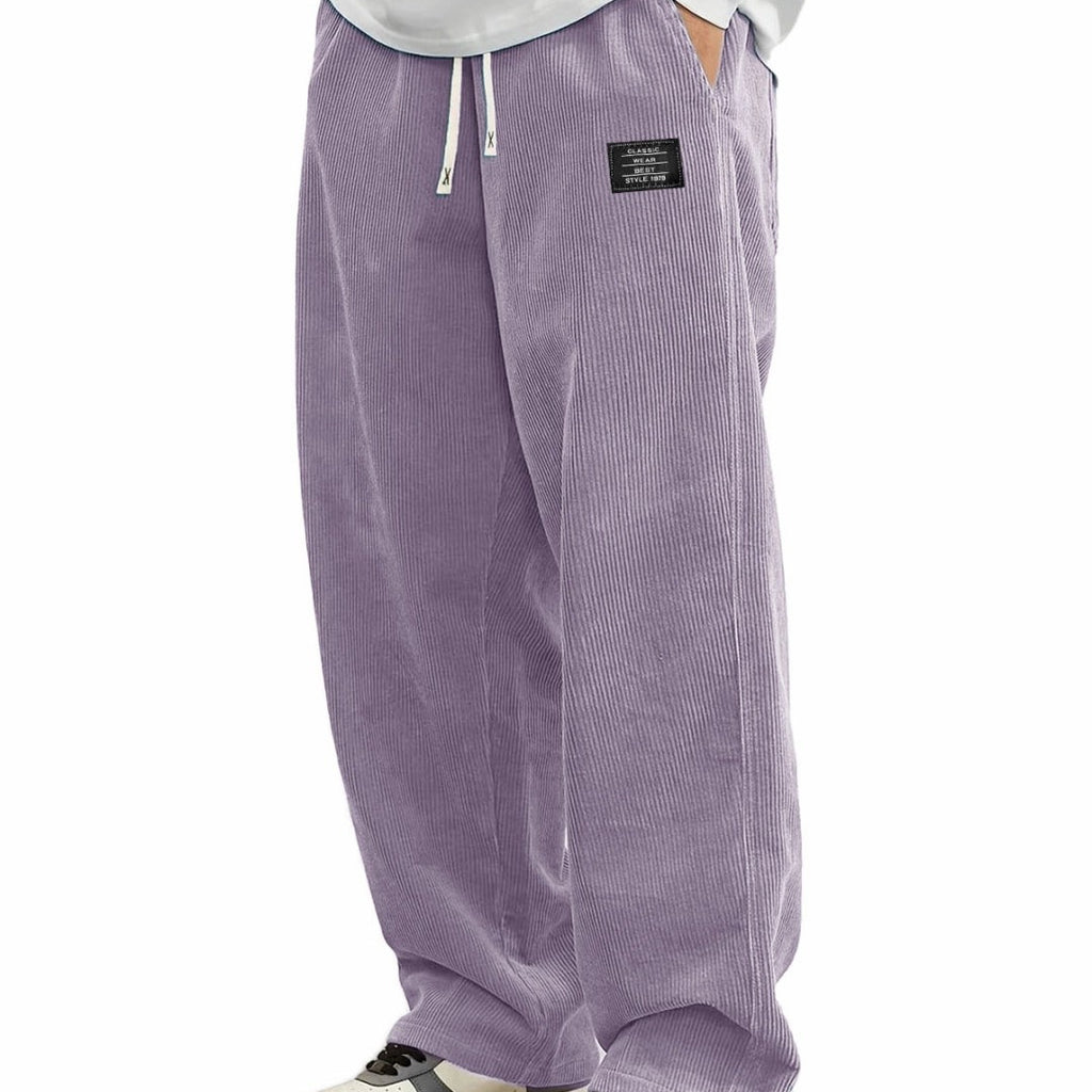 Mens Relaxed-fit Corduroy Casual Pants