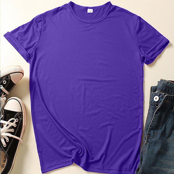 Summer Clothing Crew-neck Blank T-shirts For Men And Women