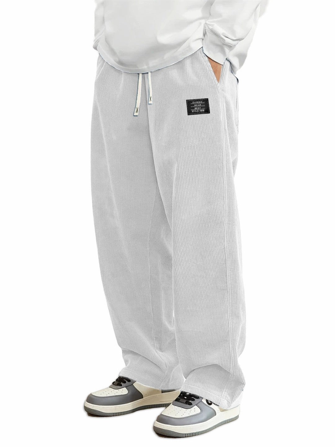 Mens Relaxed-fit Corduroy Casual Pants