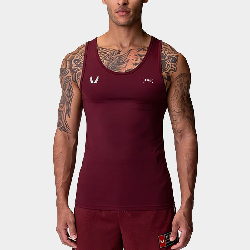 Sports Mens Quick-Dry, High-Stretch Sleeveless Tank Top