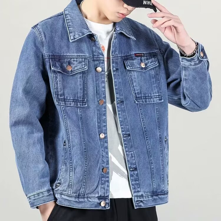 Mens Stylish Vintage Distressed Denim Jacket