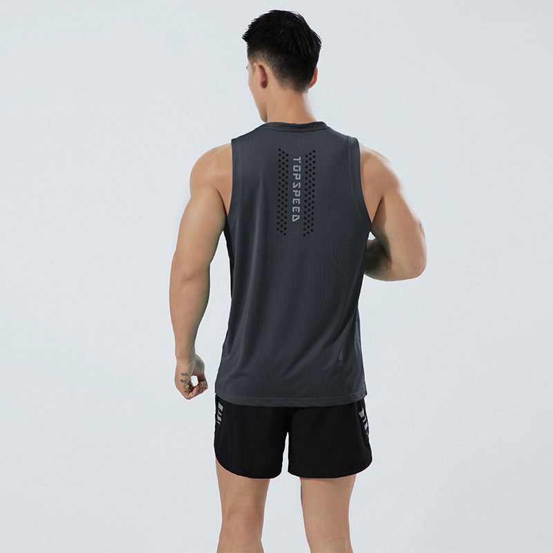 Mens Plus-Size Stretchy Breathable Tank Top