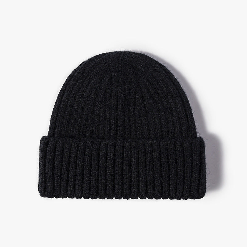 Knitted Cuff Short Fisherman Hat Mens Womens Winter Warm Beanie