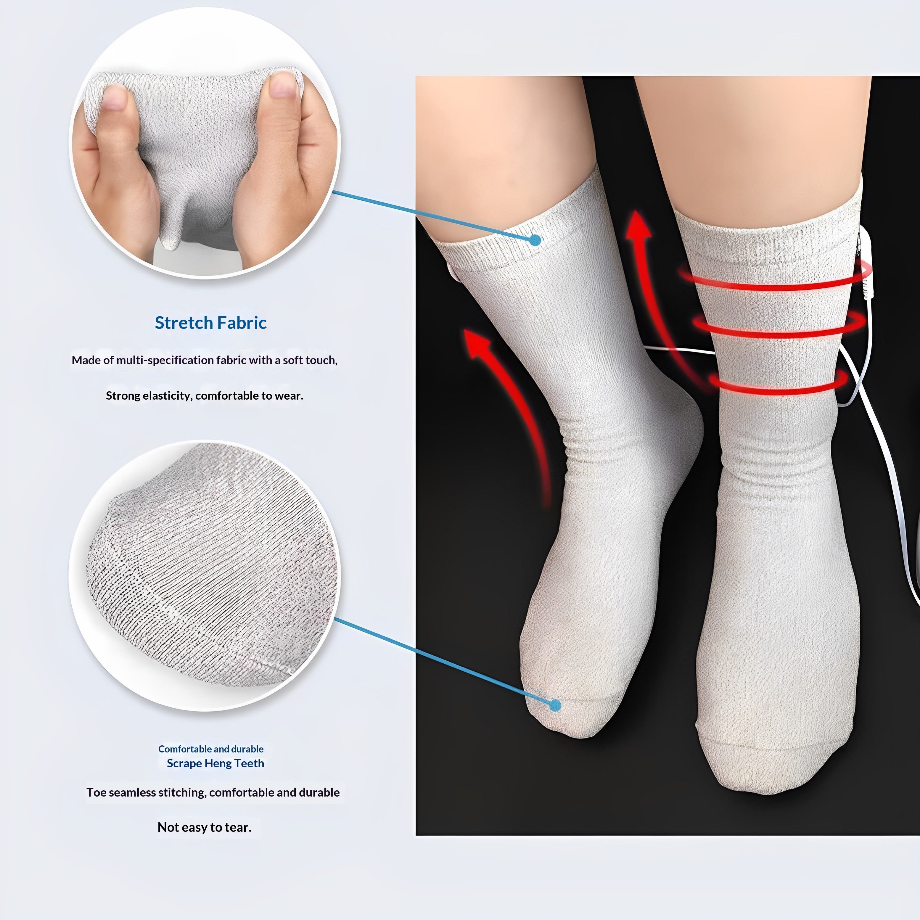 Microcurrent Pulse Foot Massage Socks