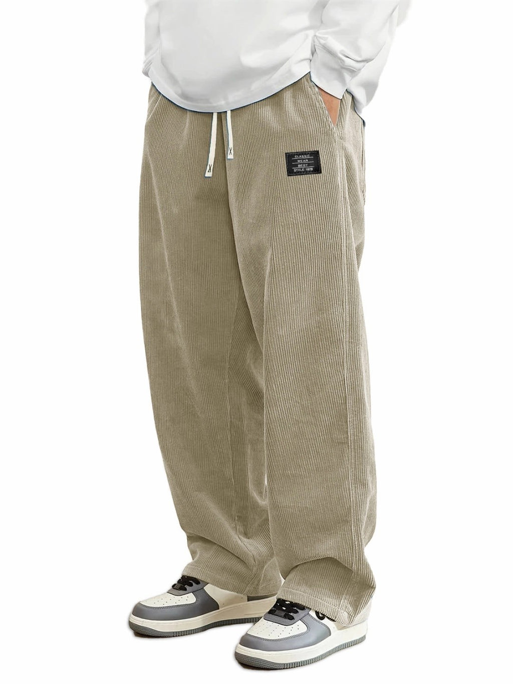 Mens Relaxed-fit Corduroy Casual Pants