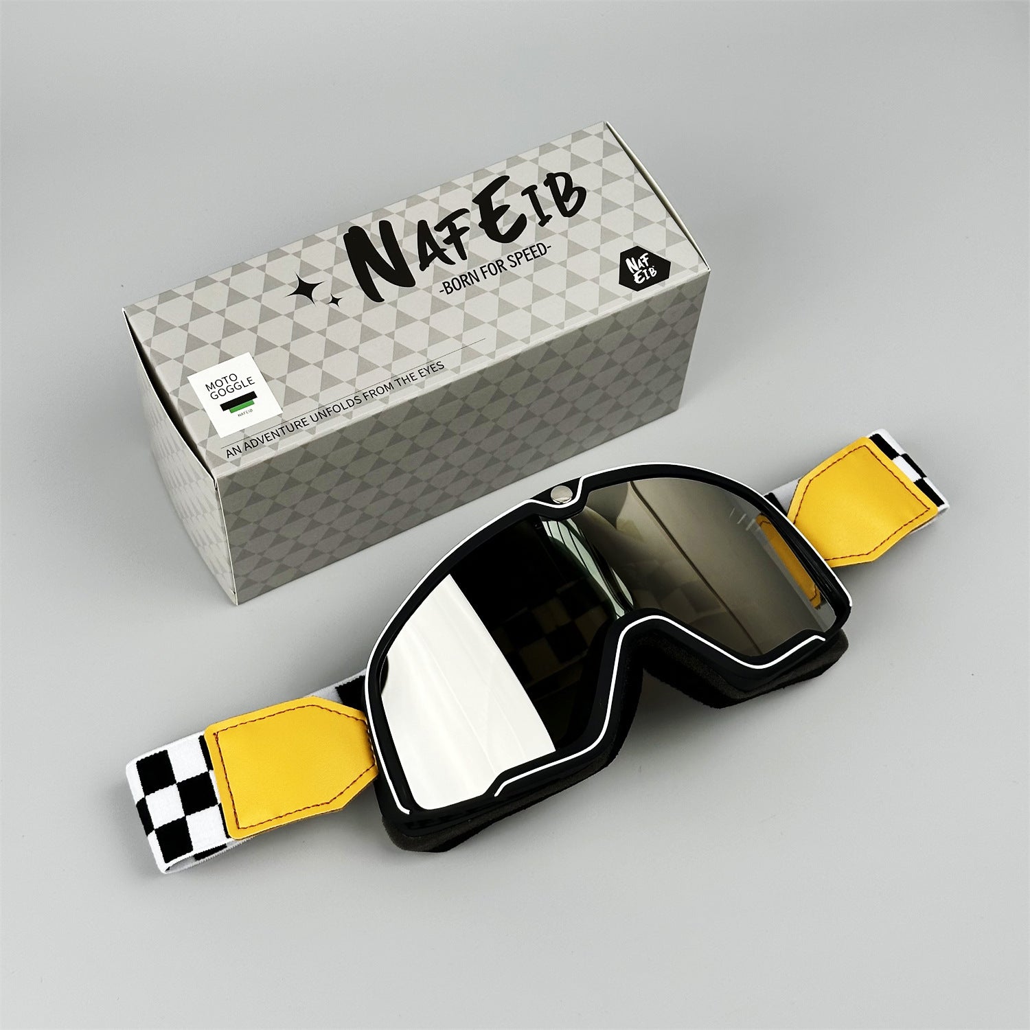 Retro-style DEUS Motorcycle Helmet Goggles