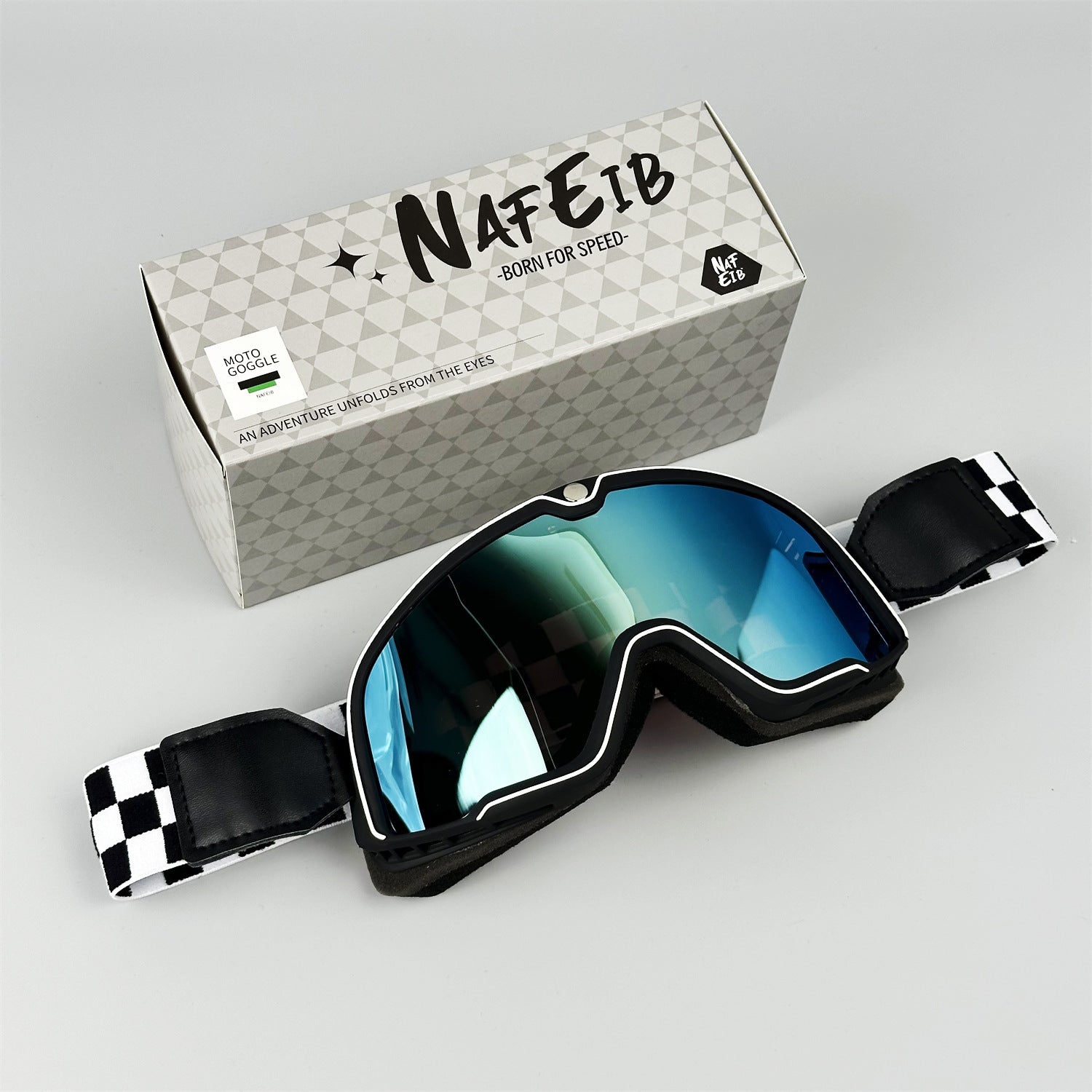 Retro-style DEUS Motorcycle Helmet Goggles