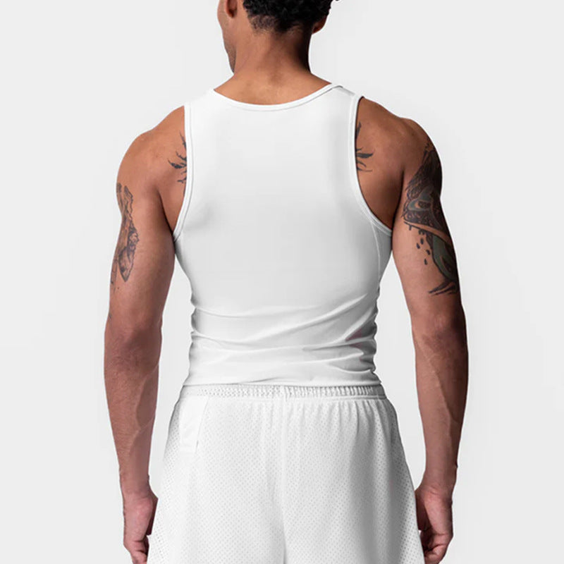 Sports Mens Quick-Dry, High-Stretch Sleeveless Tank Top