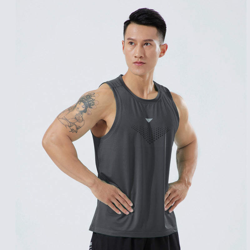 Mens Plus-Size Stretchy Breathable Tank Top