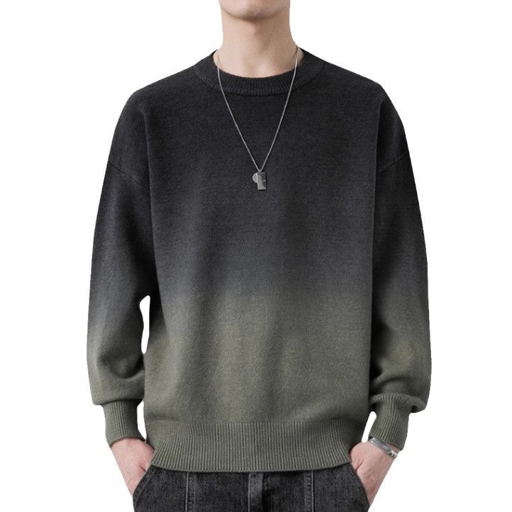Mens Loose-fitting Crew-neck Sweater