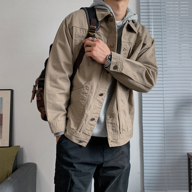 Mens Stylish Casual Retro Denim Jacket