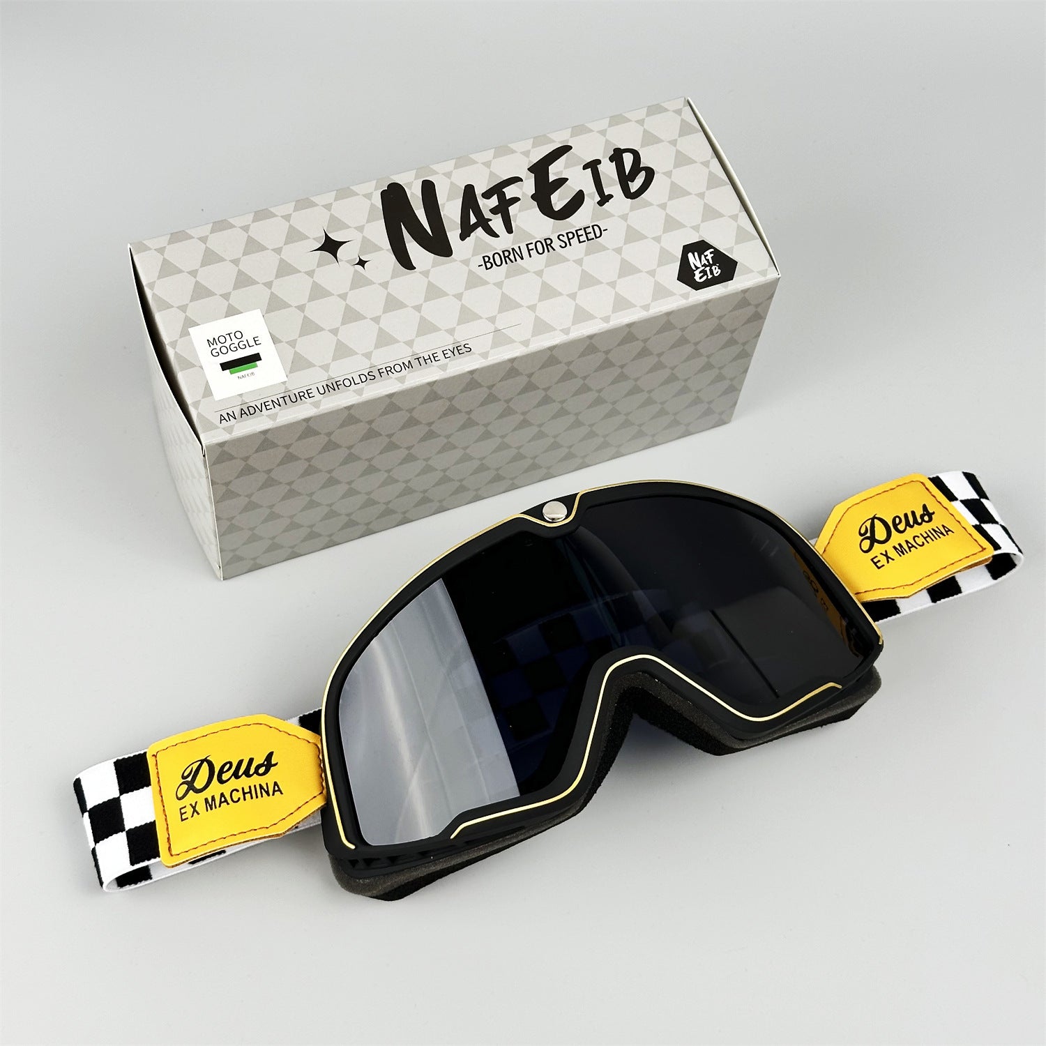 Retro-style DEUS Motorcycle Helmet Goggles