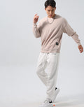 Mens Jacquard Striped Sports Hoodie With A Relaxed Fit And Dropped Shoulder Sleeves