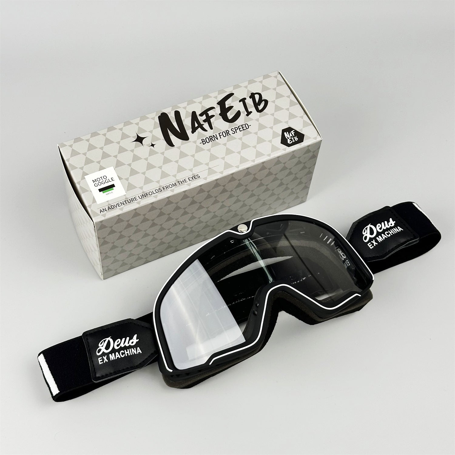 Retro-style DEUS Motorcycle Helmet Goggles