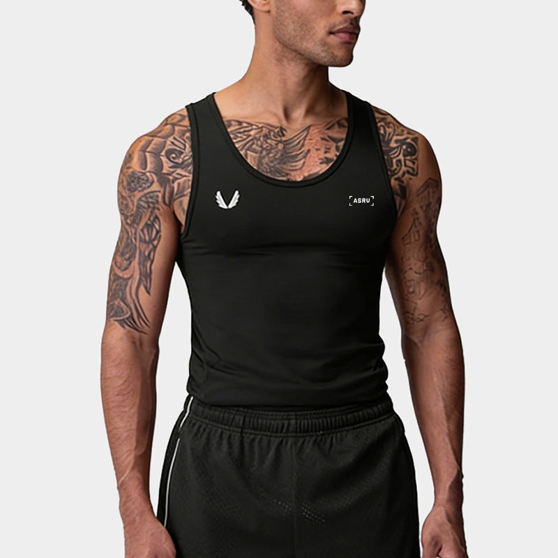Sports Mens Quick-Dry, High-Stretch Sleeveless Tank Top