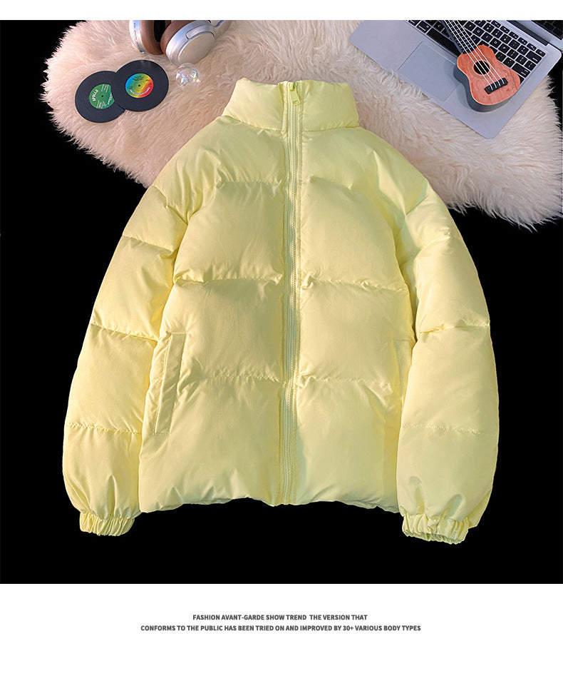 Thickened Stand Up Collar Puffer Jacket For Men