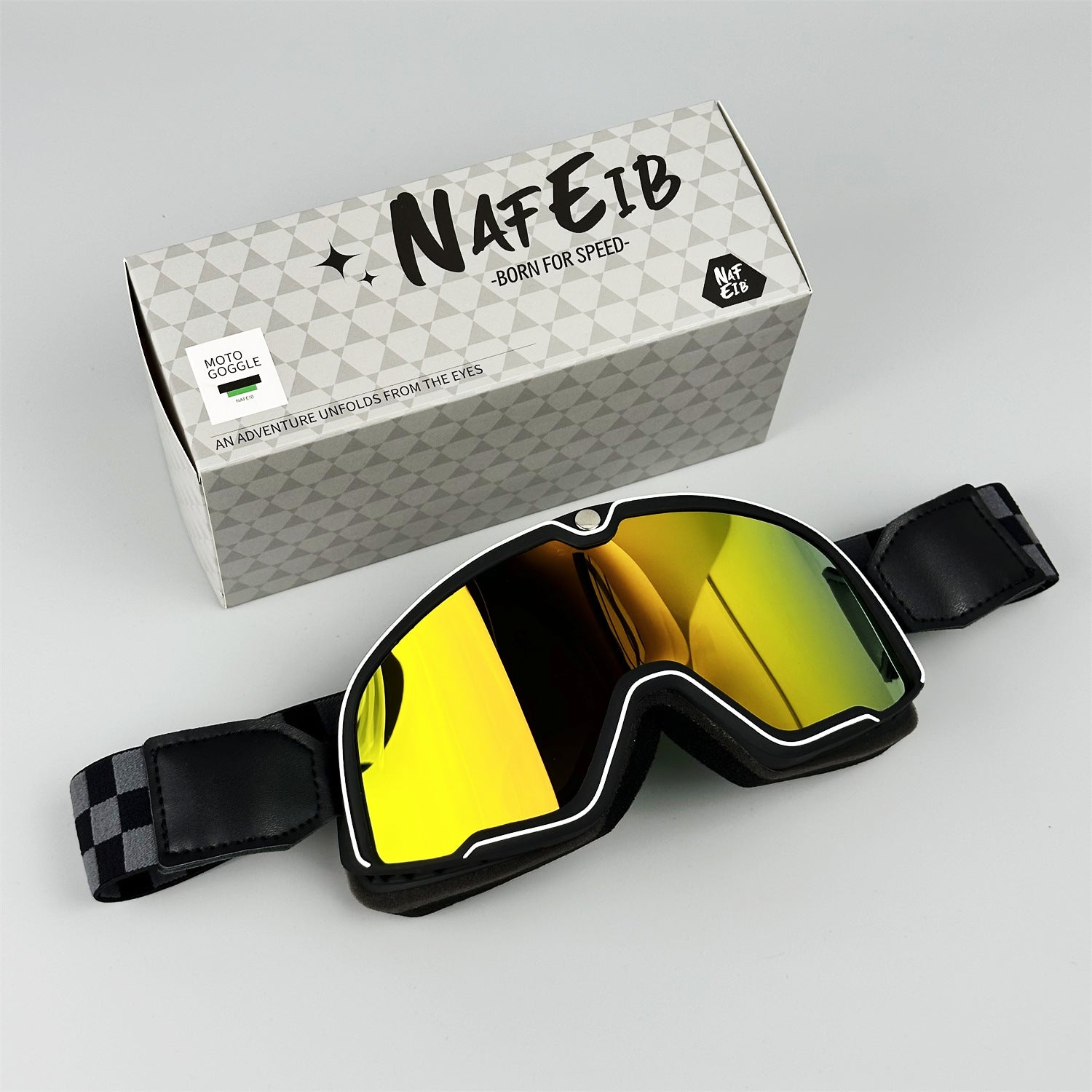 Retro-style DEUS Motorcycle Helmet Goggles