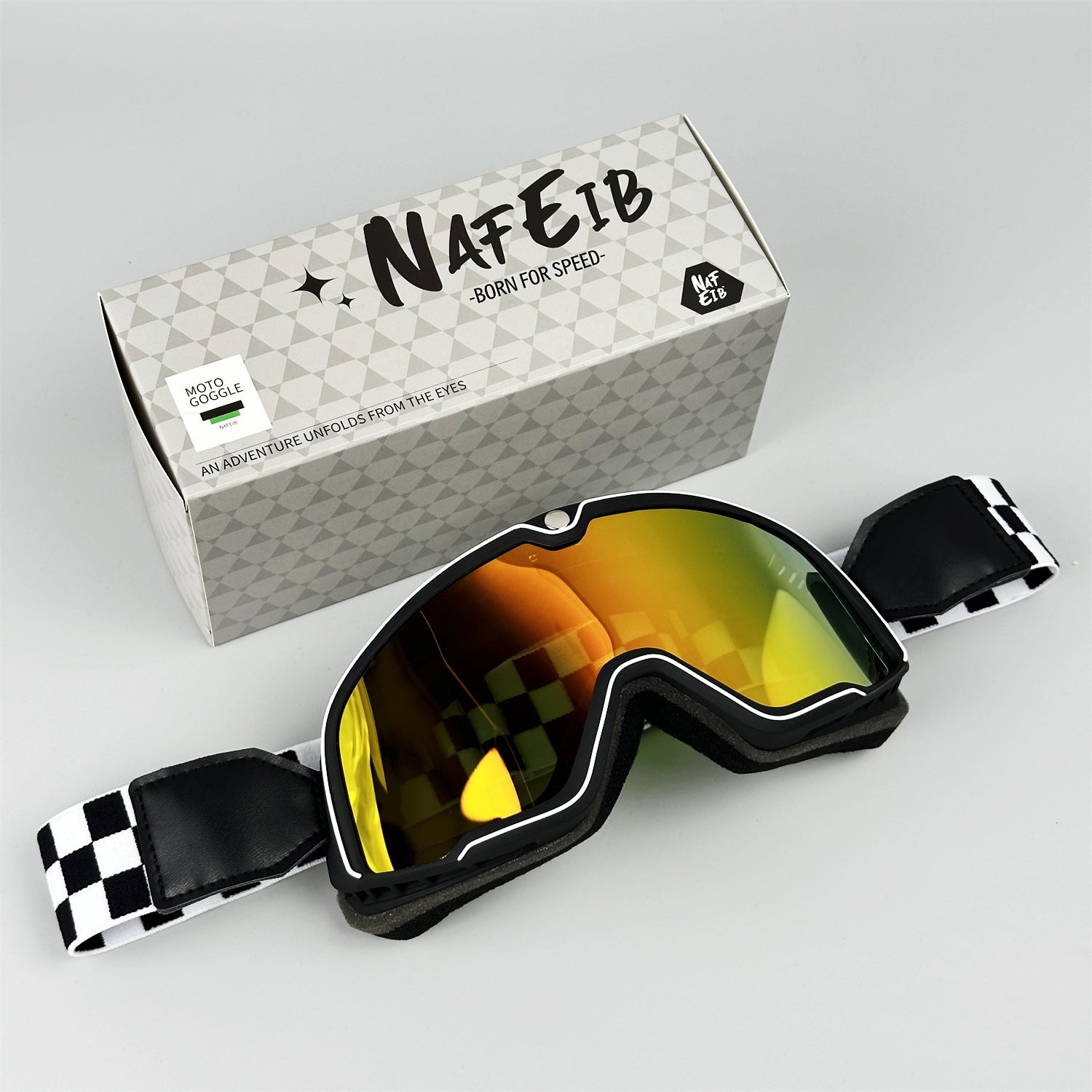 Retro-style DEUS Motorcycle Helmet Goggles