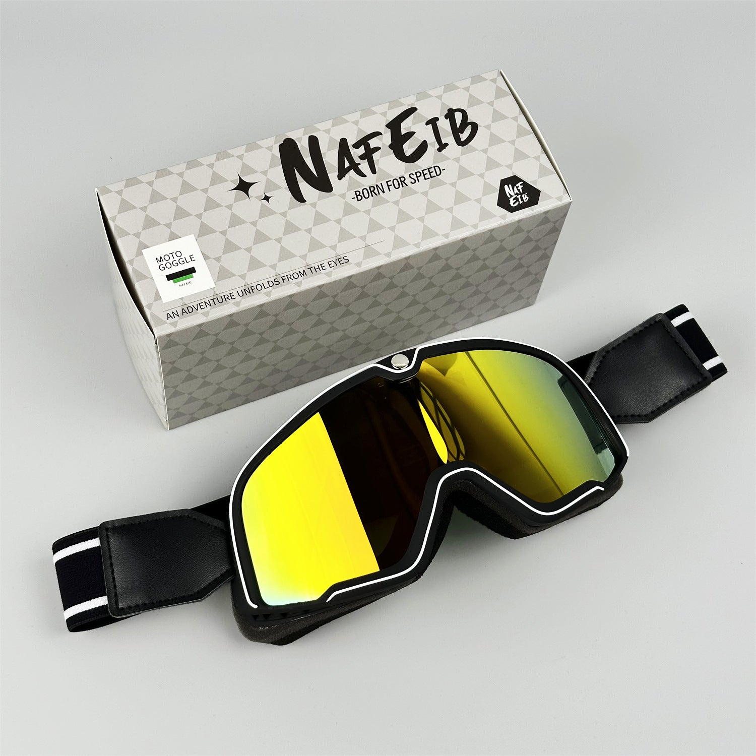 Retro-style DEUS Motorcycle Helmet Goggles