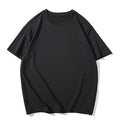 Extra-large Oversized Cotton T-shirt In Black Designed For Plus-size And Curvy Figures