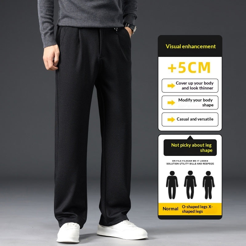 Straight-leg Loose-fit Wrinkle-resistant No-iron Mid-rise Stretch Dress Pantscasual Trousers