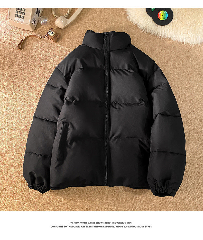 Thickened Stand Up Collar Puffer Jacket For Men