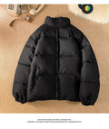 Thickened Stand Up Collar Puffer Jacket For Men