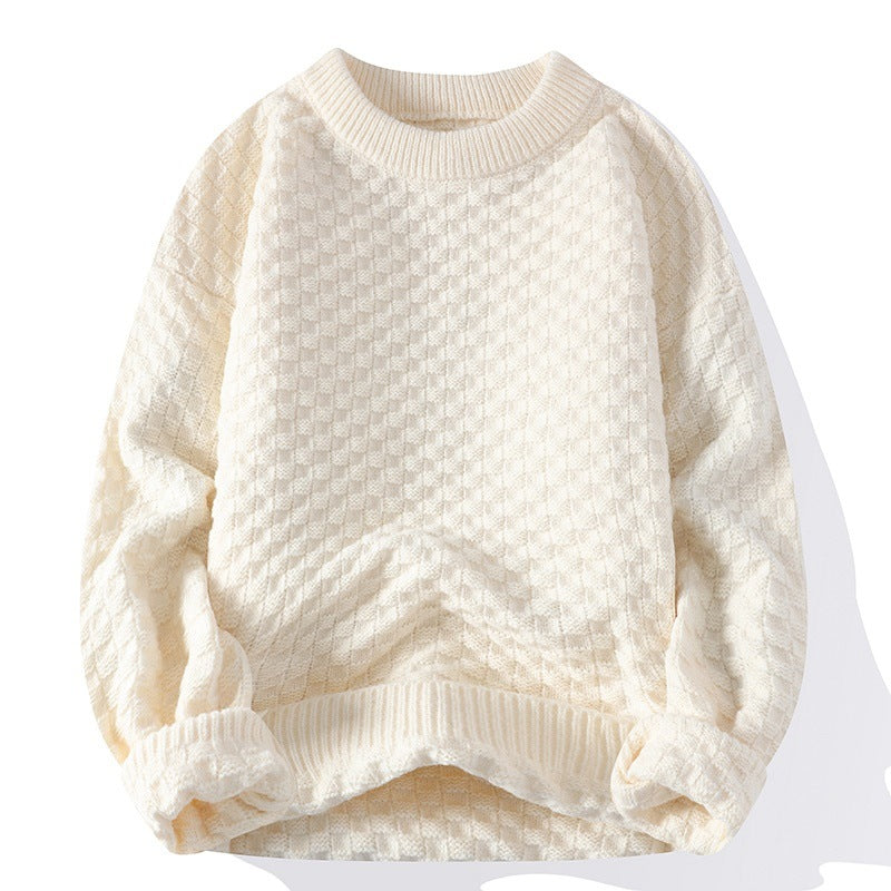 Mens Crew-Neck Sweater For Fall And Winter