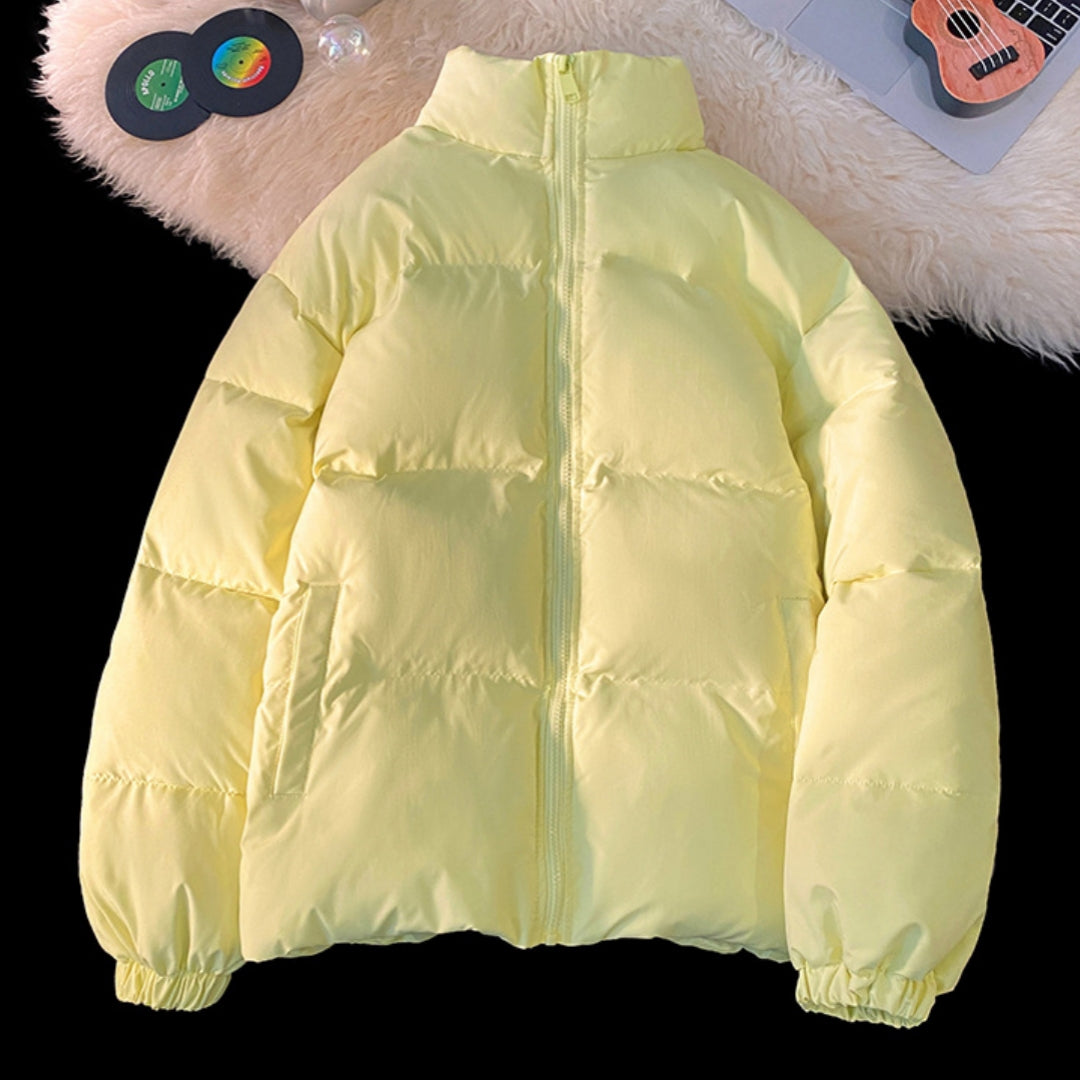 Thickened Stand Up Collar Puffer Jacket For Men