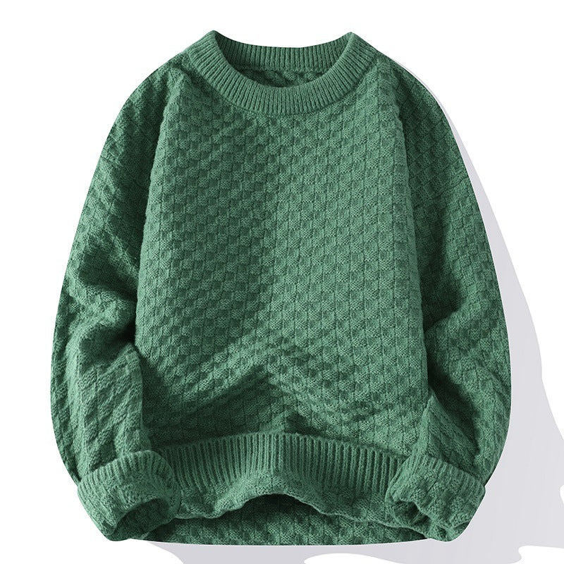 Mens Crew-Neck Sweater For Fall And Winter