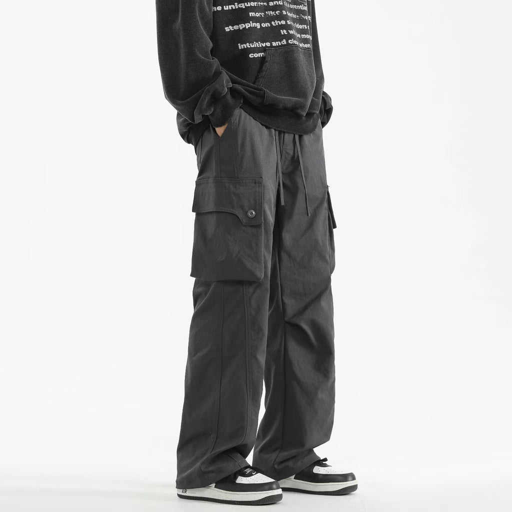 Mens Loose Casual Workwear Trousers For Summer